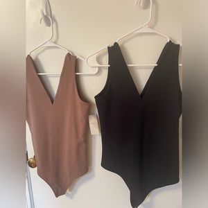2 Abercrombie & Fitch V Neck Bodysuits